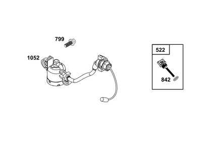 Lubrication Group Diagram and Parts List for 19N236-0004-G1 100000 - 19Z999 Briggs and Stratton Engine